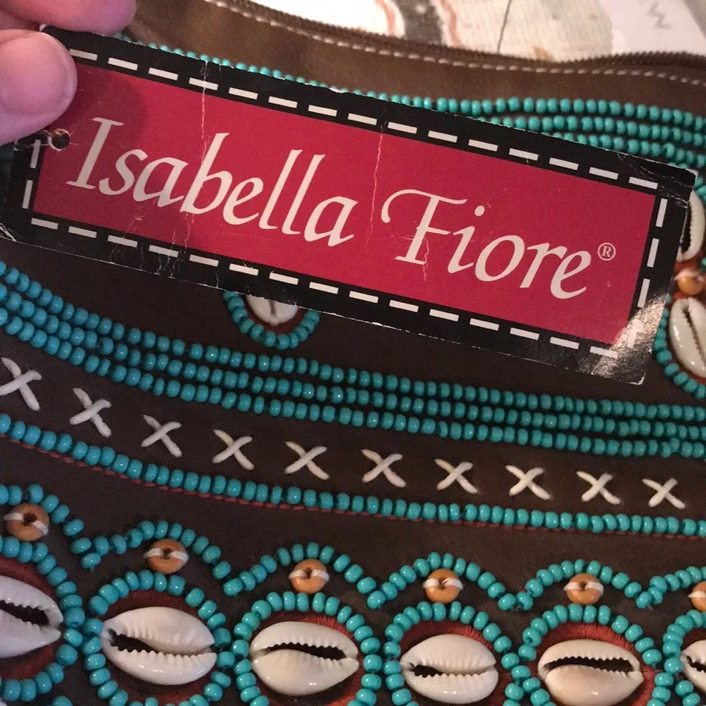NWT Isabel Fiore Sea Shell beaded bag